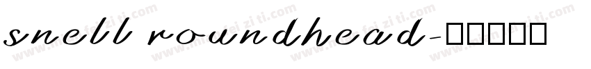 snell roundhead字体转换